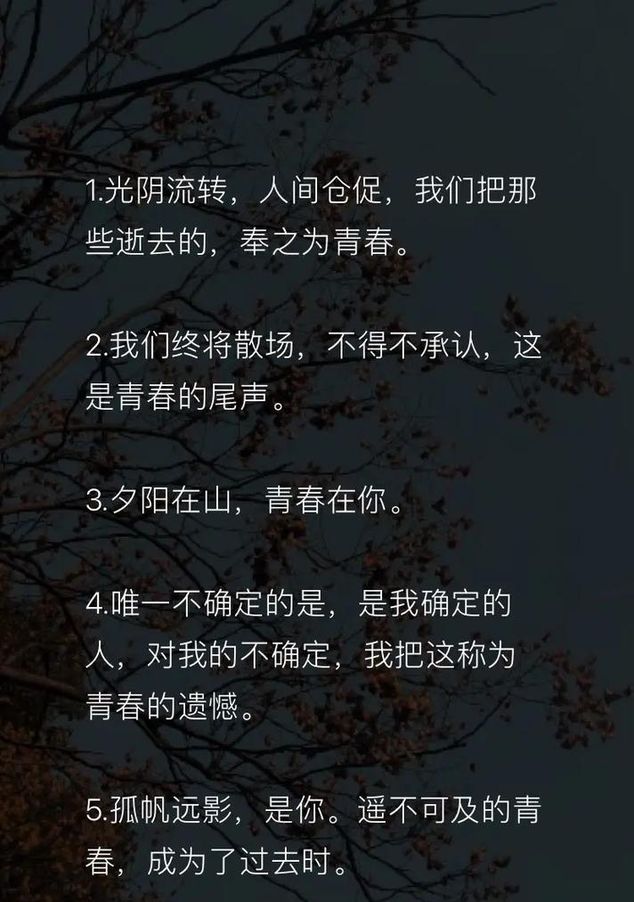 青春的离去
